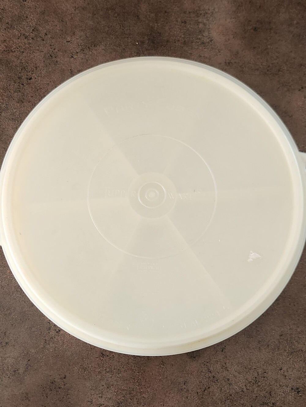Vintage 1970s Tupperware Party Susan Divided Serving Tray w/Lid